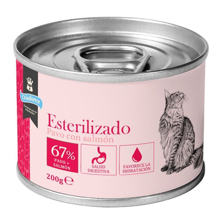 Criadores Esterilizado Peru e Salmão em lata para gatos, , large image number null